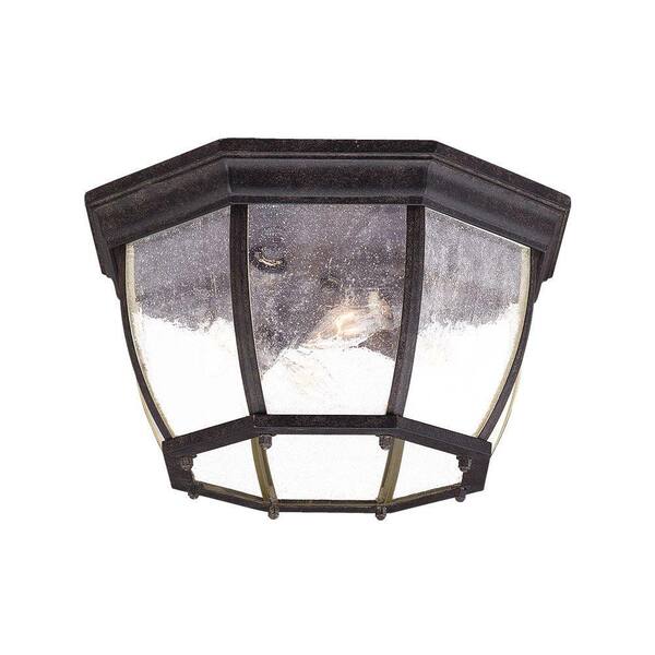 Acclaim Lighting Flushmount Collection Ceiling-Mount 4-Light Black Coral Outdoor Light Fixture
