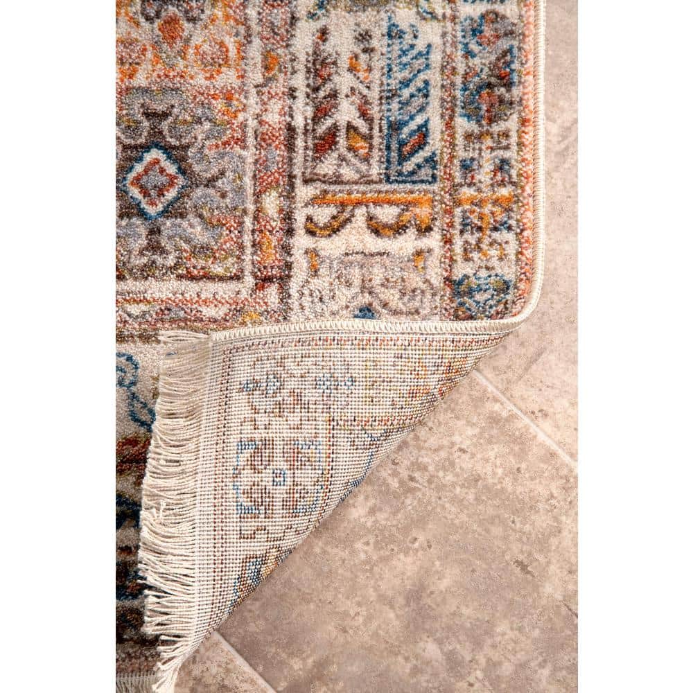 Vintage Khaki Medallion 8' x 10' Synthetic Area Rug