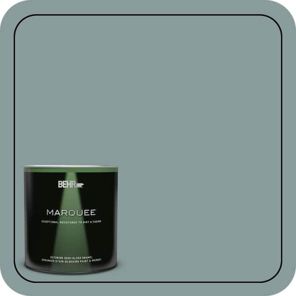 BEHR MARQUEE 1 qt. Home Decorators Collection #HDC-AC-23 Provence Blue Semi-Gloss Enamel Exterior Paint & Primer