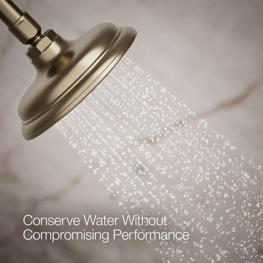 Vibrant Brushed Bronze Wall Mounted Shower Head with Katalyst Spray