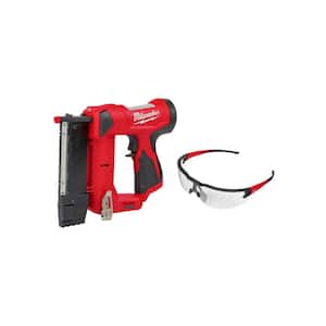 M12 12-Volt 23-Gauge Lithium-Ion Cordless Pin Nailer (Tool-Only) with Clear Anti Scratch Safety Glasses
