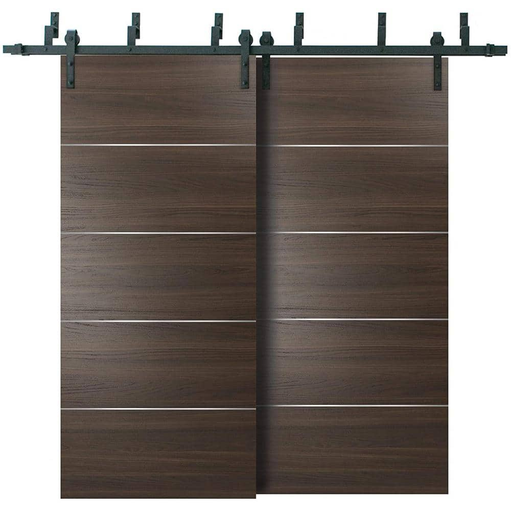 Sartodoors 0020 48 In. X 84 In. Flush Chocolate Ash Finished Pine Wood ...