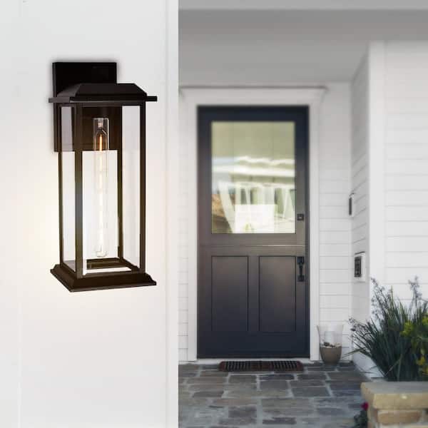 Blackbridge 1 Light Outdoor Black Wall Lantern