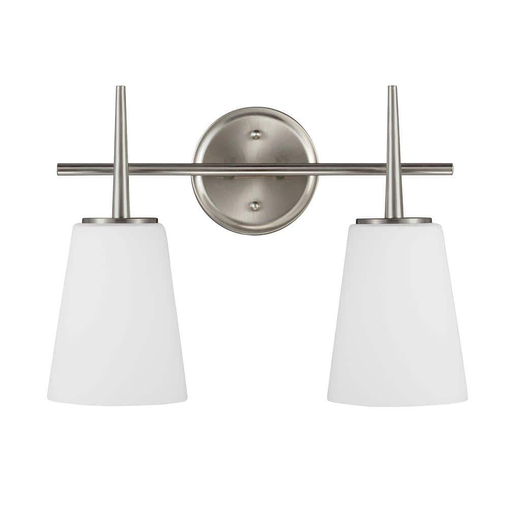 Generation Lighting Driscoll 2-Light Modern Brushed Nickel