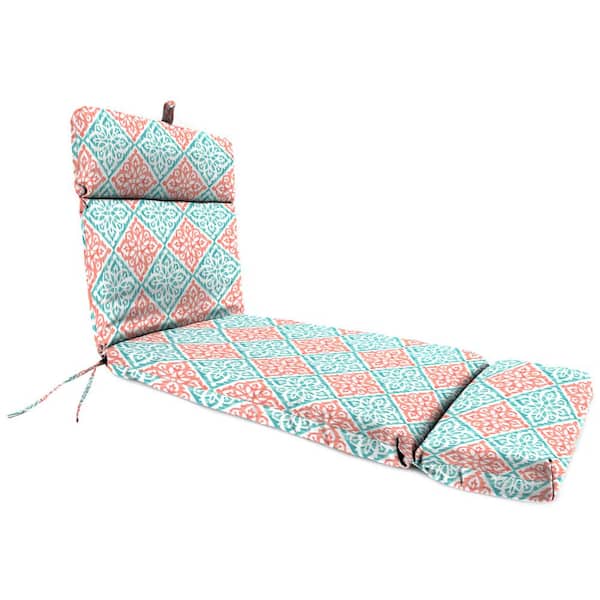 Jordan Manufacturing 72 in. L x 21 in. W x 3.5 in. T Rectangular Outdoor Chaise Lounge Cushion in Chalet Festive