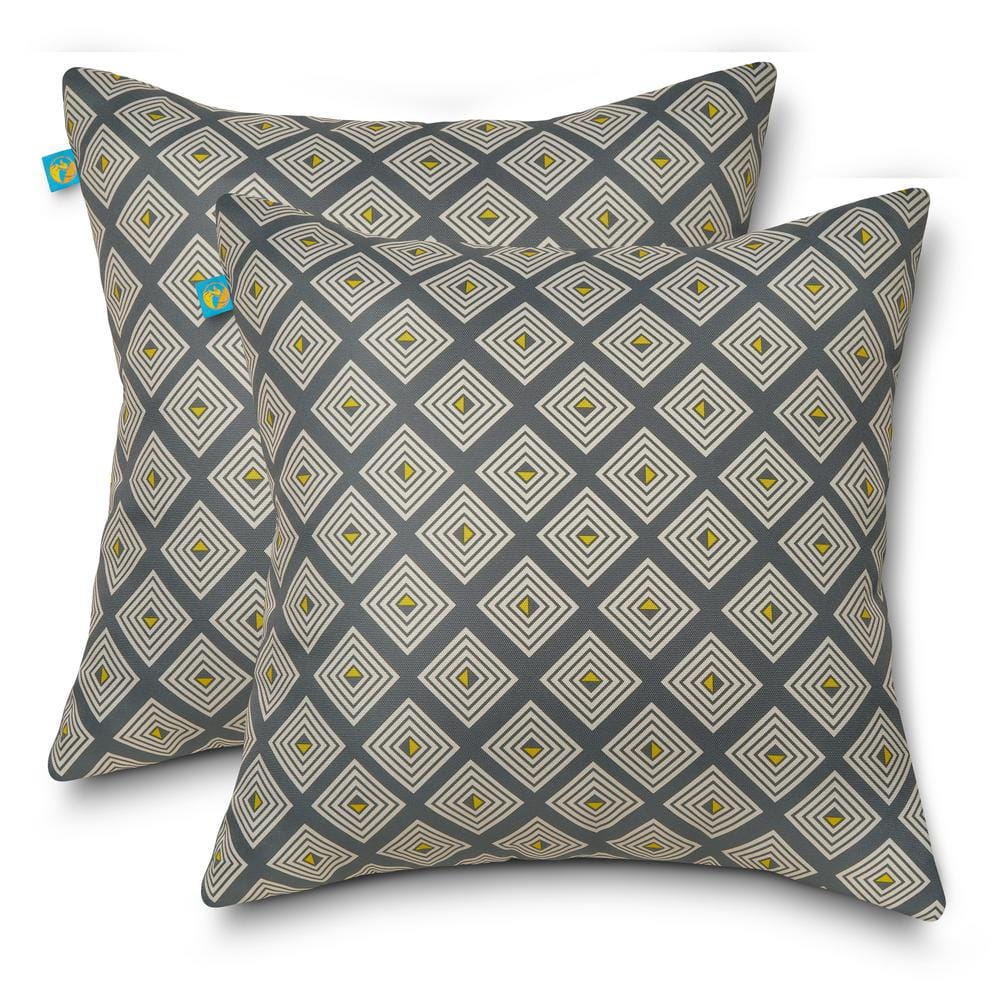 Duck Covers 18 in. L x 18 in. W Outdoor Accent Throw Pillows in Moonstone Mosaic (2-Pack) price history on PriceWatchPro
