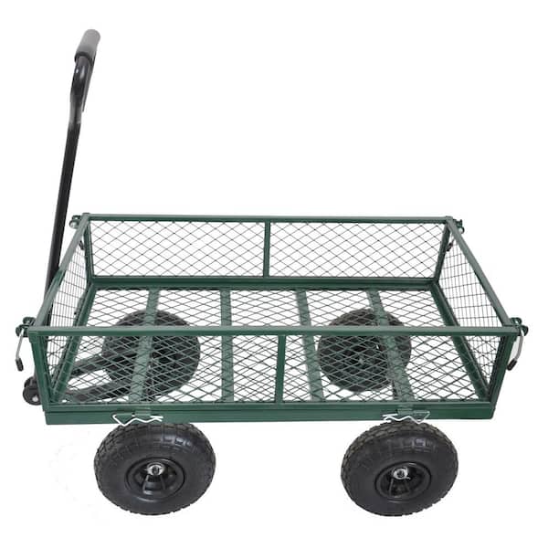 SUNRINX 3.5 cu. ft. Steel Garden Cart