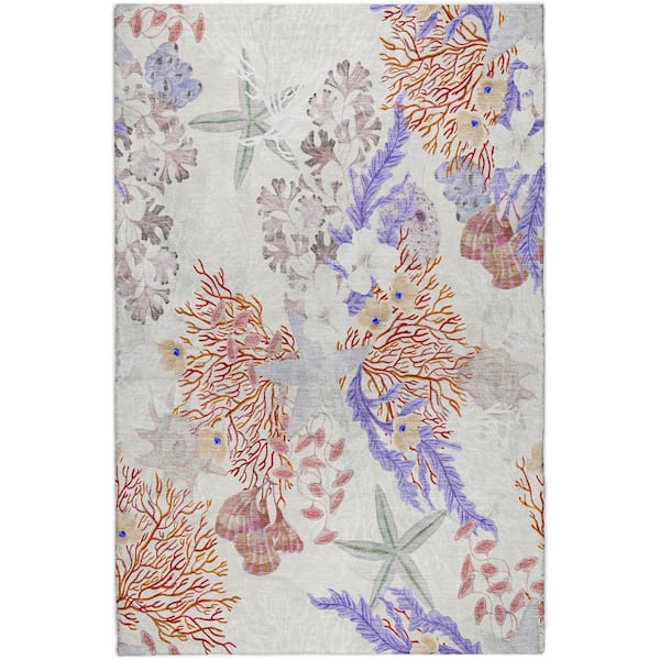 Dream Shag Premium Machine Washable Abstract ADS180 Spice 5 ft. x 7 ft. 6 in. Area Rug