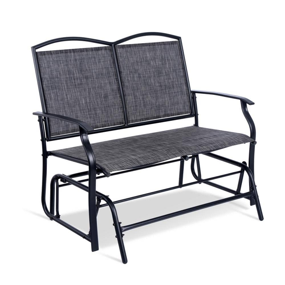 BACKYARD EXPRESSIONS PATIO · HOME · GARDEN 42 in. 2 Person Metal Outdoor Patio Glider in