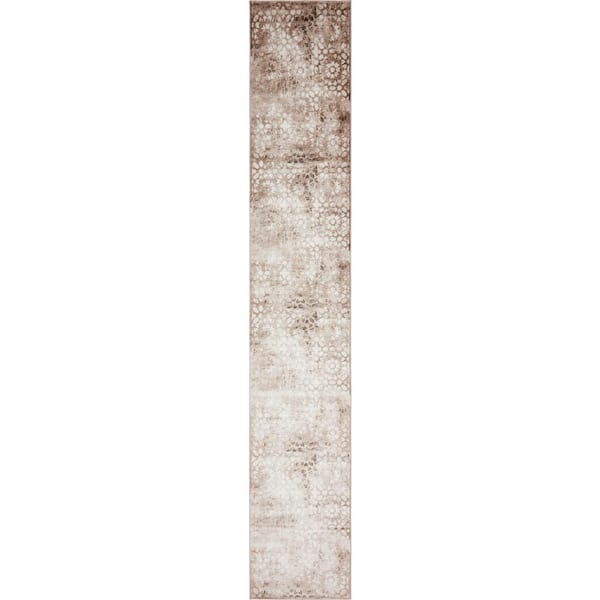 Sofia Larvotto Brown 3' 3 x 19' 8 Runner Rug