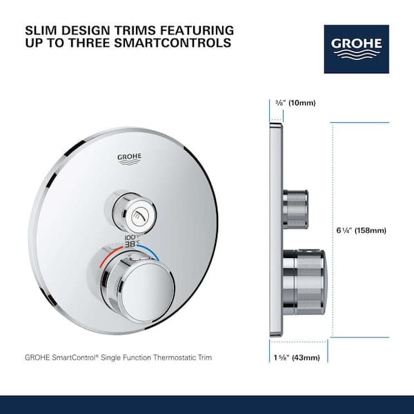 Grohe Grohtherm 1/2” Thermostatic Thermostat Shower Bath Rough-in Valve 34907 