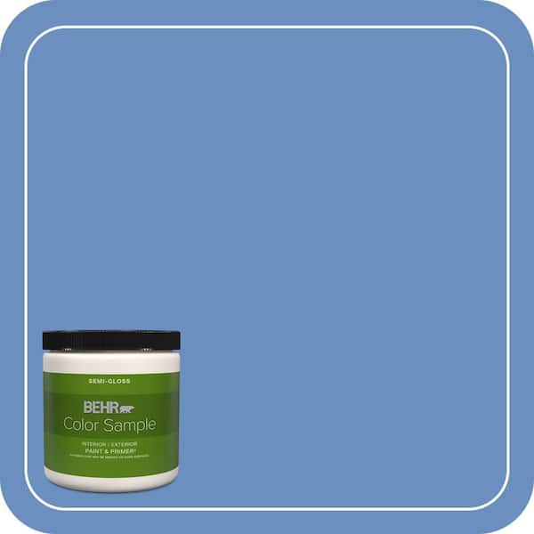 BEHR PREMIUM PLUS 8 oz. Home Decorators Collection #HDC-MD-02 Lapis Lazuli Semi-Gloss Interior/Exterior Paint & Primer Color Sample