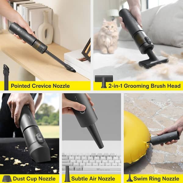 HOTO AutoCare エアダスター＆ハンディクリーナー QWCVA005 HOTO Autocare Series Bagged Cordless HEPA Handheld Vacuum Duster