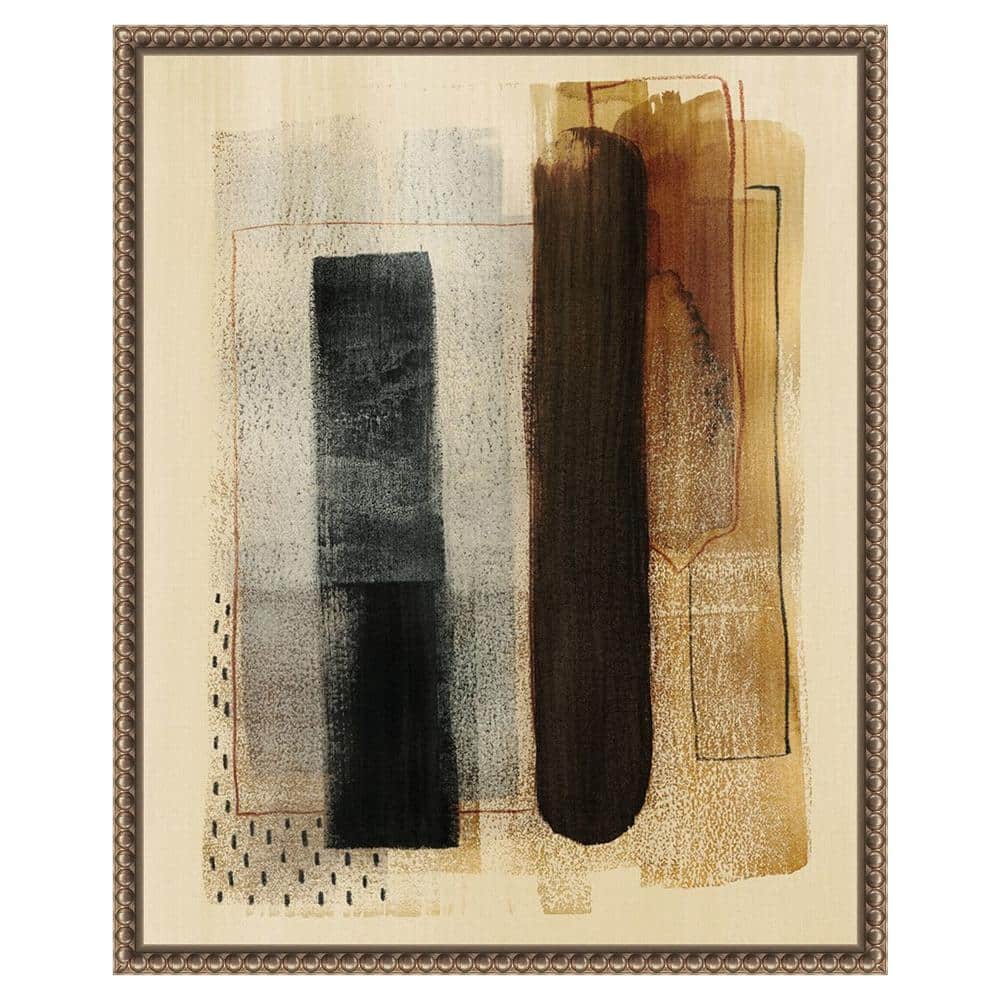 Burnt Toast I Abstract Canvas Print with Bronze Frame