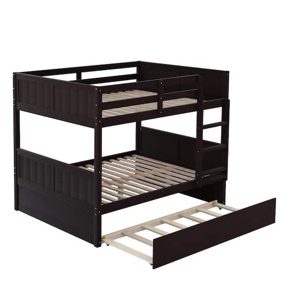 Polibi Espresso Full Over Full Bunk Bed With Twin Size Trundle RS-34234 ...