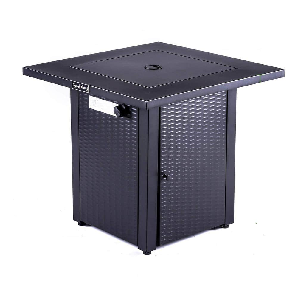 50,000 BTU Wicker Outdoor Fire Pit Table with Adjustable Flame