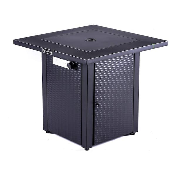 Unbranded 50,000 BTU Wicker Outdoor Fire Pit Table with Adjustable Flame