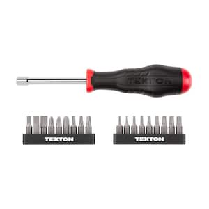 1/4 in. Bit Screwdriver and Bit Set with Rails (19-Piece)