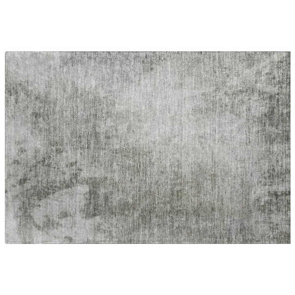 Dream Shag Premium Machine Washable Abstract ADS562 Gray 2 ft. x 3 ft. Accent Rug