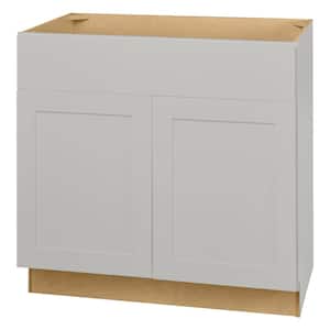 Avondale 36 in. W x 21 in. D x 34.5 in. H Ready to Assemble Plywood Shaker Sink Base Bath Cabinet in Dove Gray