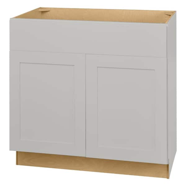 Hampton Bay Avondale 36 in. W x 21 in. D x 34.5 in. H Ready to Assemble Plywood Shaker Sink Base Bath Cabinet in Dove Gray