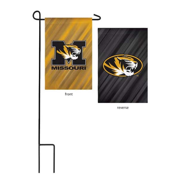 1 ft. x 1-1/2 ft. University of Missouri 2-Sided Garden Flag with 3-2/3 ft. Metal Flagpole
