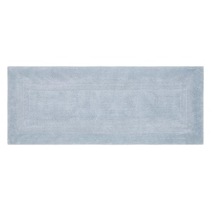 Jessica 24 in. x 60 in. Light Blue Solid Cotton Rectangle Bath Runner