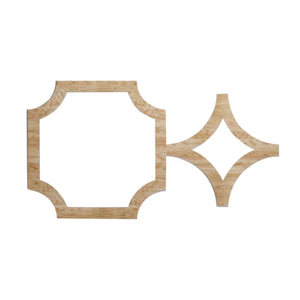 Ekena Millwork 42 3/8 in. x 23 3/8 in. x 1/4 in. Red Oak Large Anderson Decorative Fretwork Wood Wall Panels (50-Pack)