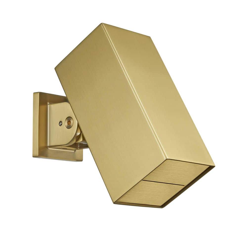 1-Spray Pattern 2.75 in. Wall Mount Waterfall Fixed Shower Head with 6.92 GPM and Brass Shower Arm in Gold price history on PriceWatchPro