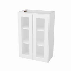 Easy-DIY 24-in W x 12-in D x 36-in H in Shaker White Ready to Assemble Wall Kitchen Cabinet 2 Doors-2 Shelves