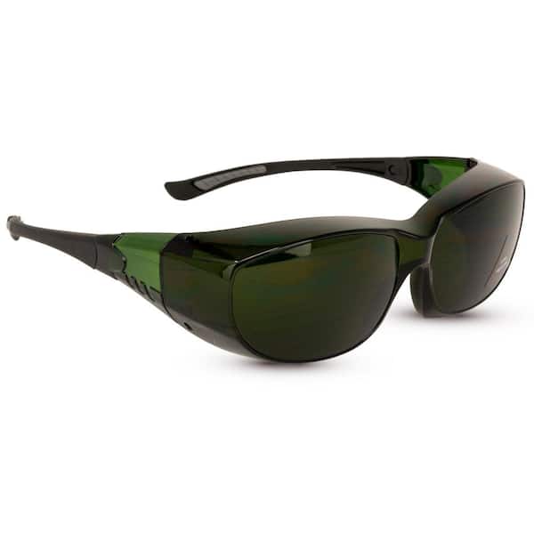 Safe Handler Primex Green Ir5 Welding Safety Glasses Anti Fog Scratch Wrap Around Lenses 3
