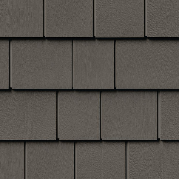 NovikShake 16.6 in. x 47 in. NP Northern Perfection Polymer Siding in Rockaway Gray (11 Panels Per Box, 48.8 sq. ft.)