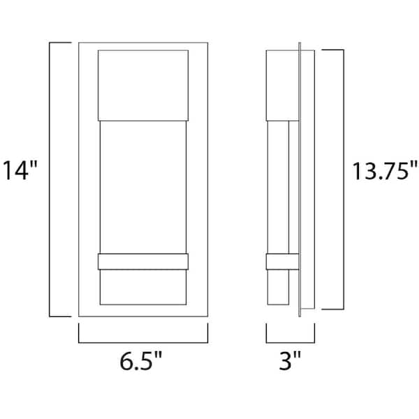 Opus 10.25 in. Wide 1-Light Black Oxide Outdoor Integrated LED Wall Lantern Sconce