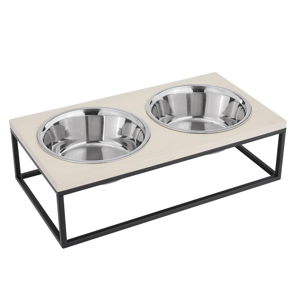 10 Elevated Raised Dog Feeder Stainless Steel Double Bowl Food Water Pet  Dish, 1 Unit - Ralphs