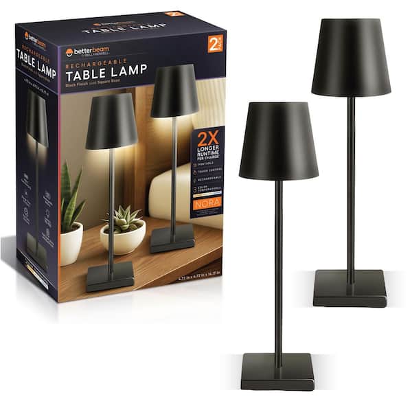 BETTERBEAM Nora 15 in. Black Modern Dimmable Integrated LED Stick