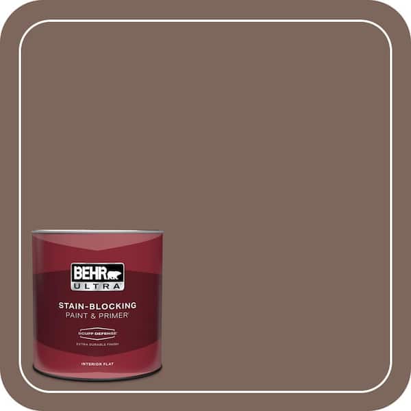 BEHR ULTRA 1 qt. #BNC-23 Almond Truffle Extra Durable Flat Interior Paint & Primer