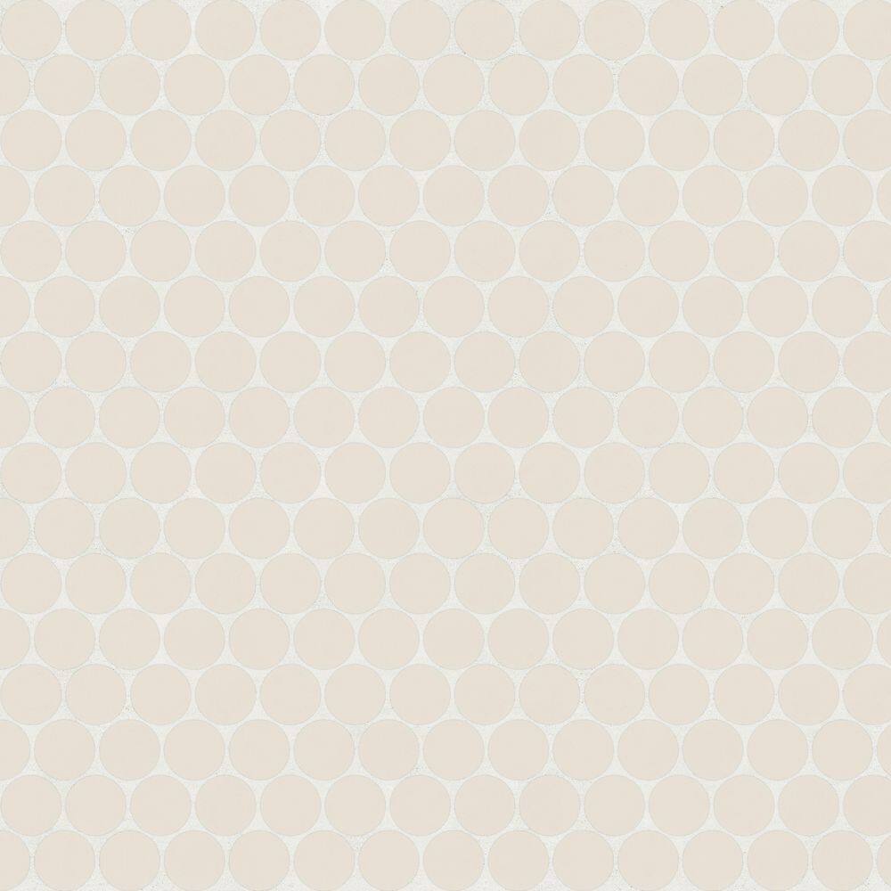 Sample-Marin Sand Dollar 1 in. x 1 in. Matte Penny Round Mosaic Wall Ceramic Tile Sample price history on PriceWatchPro