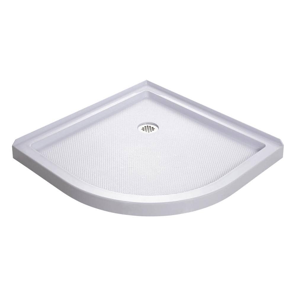 Prime 38" Round Frameless Shower Enclosure with Frosted Glass