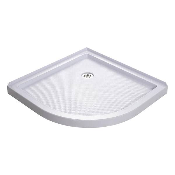 DreamLine - Prime 36 in. x 36 in. x 76.75 in. H Sliding Semi-Frameless Corner Shower Kit in Chrome with Base and Back Walls