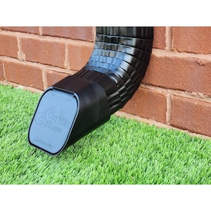 Type A 3 in. x 4 in. Black Plastic Downspout Extension