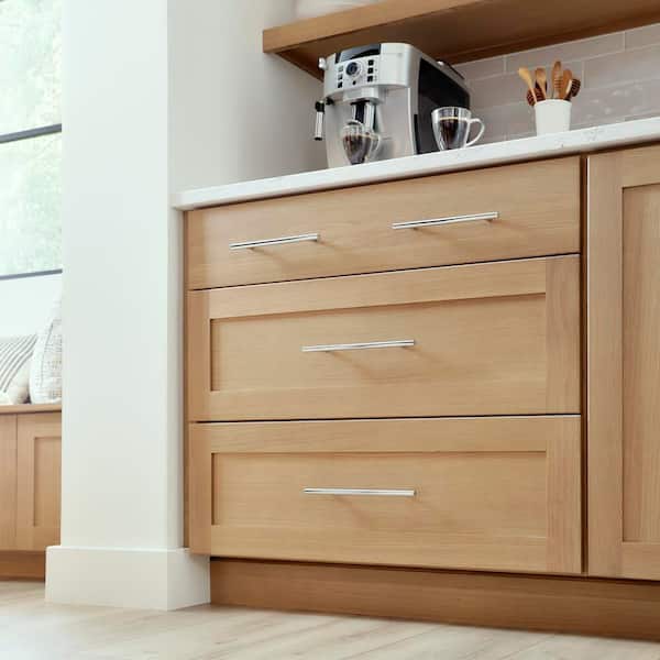 Avondale 36 in. W x 24 in. D x 34.5 in. H Ready to Assemble Plywood Shaker Base Kitchen Cabinet in White Oak