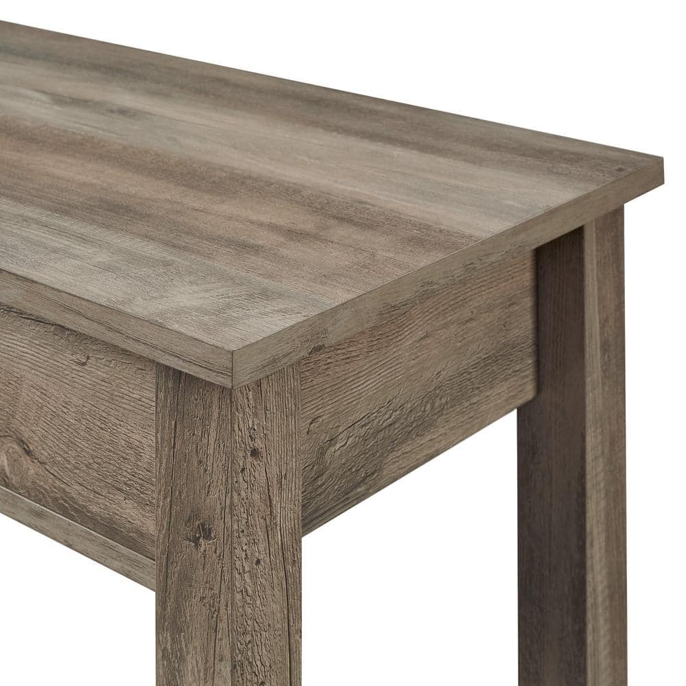 Rustic Farmhouse 48" Black Wood Entry Console with Storage