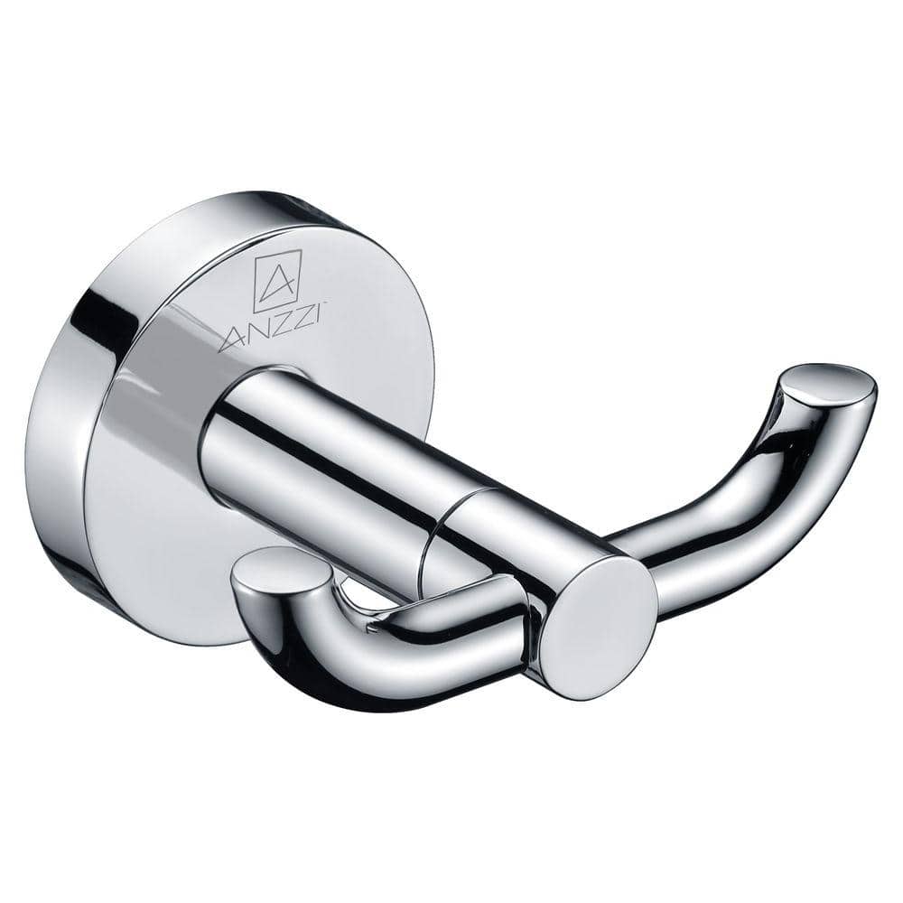 ANZZI Caster Series Double Robe Hook in Polished Chrome AC-AZ004 - The Home  Depot