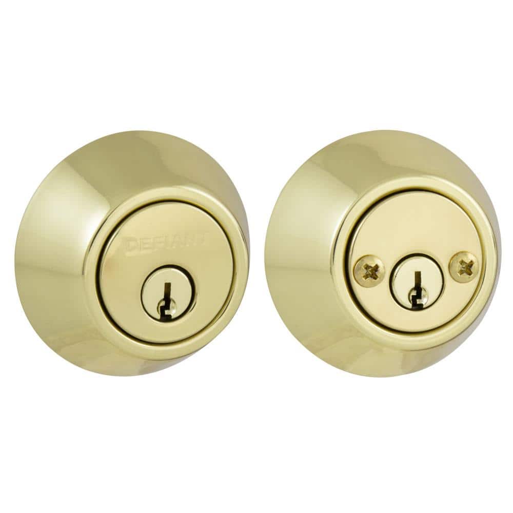 Polished Brass Double Cylinder Deadbolt