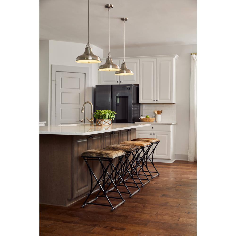 Emery Brushed Nickel 13.5" Industrial Pendant Light