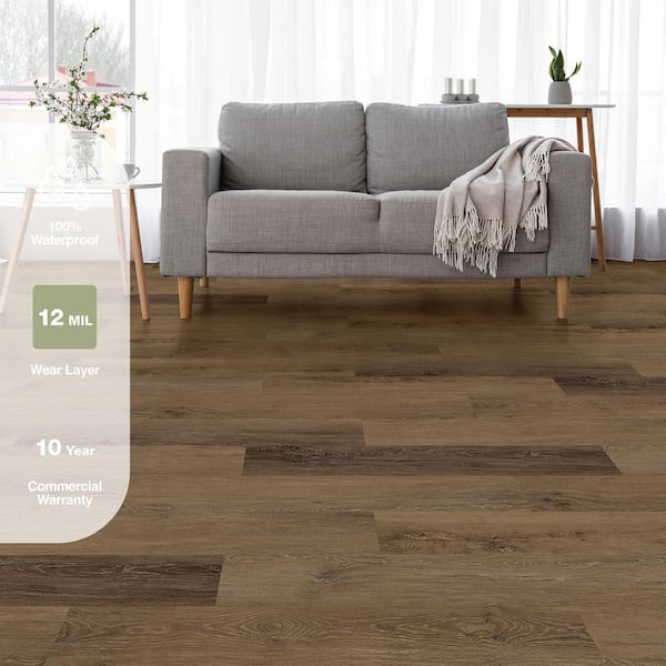 Willowbrook Grove Oak 12 MIL x 7.1 in. W x 48 in. L Click Lock Waterproof Luxury Vinyl Plank Flooring (23.4 sqft/case)