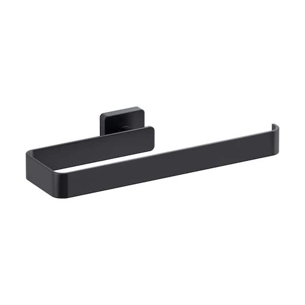 Bathroom Accessories 9.7 in. Wall Mounted Towel Bar in Matte Black