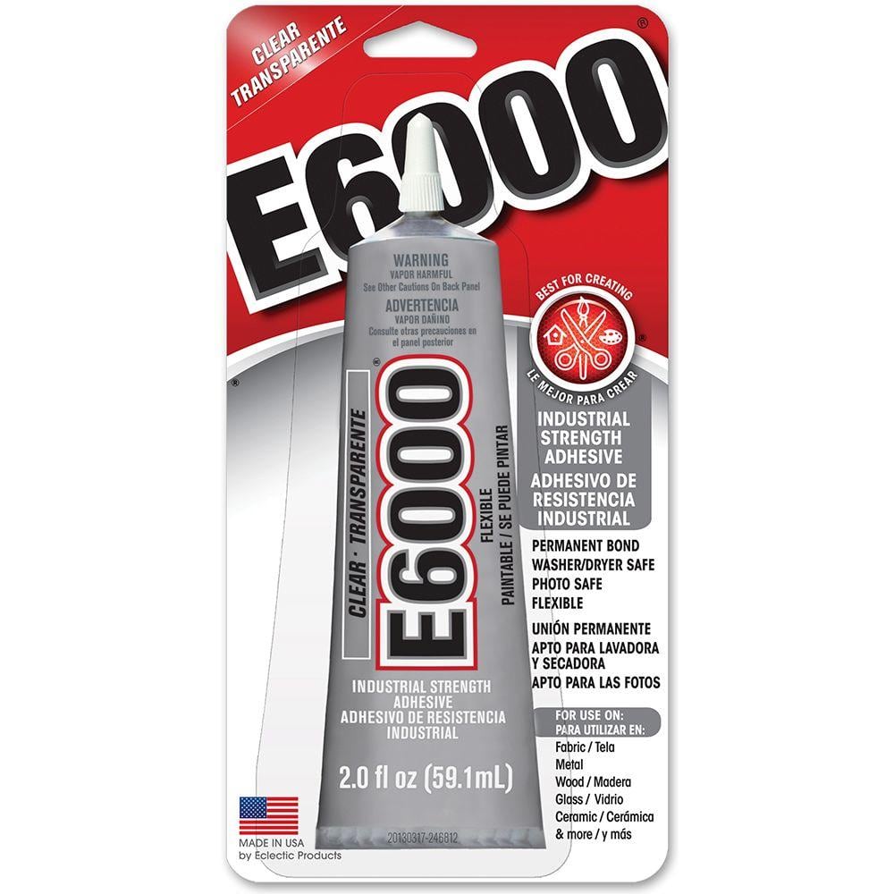 E-6000 Industrial Strength Glue Adhesive Tube, 1/2-Ounce