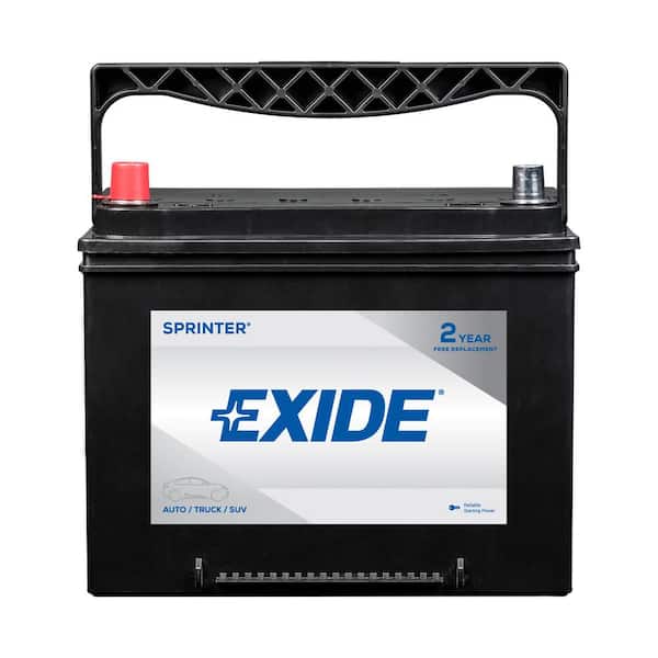 Exide SPRINTER 12 volts Lead Acid 6-Cell 24 Group Size 600 Cold Cranking Amps (BCI) Auto Battery