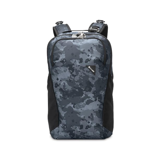 Pacsafe Vibe 18 in. Grey Camo Backpack with Laptop Compartment